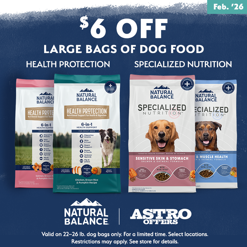 Natural Balance | $6.00 OFF Select Large Bags of Dry Dog Food 