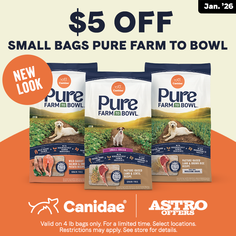 Canidae | $5.00 OFF Pure Farm to Bowl Small Bags of Dry Dog Food 
