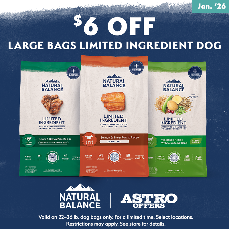 Natural Balance | $6.00 OFF Large Bags of Limited Ingredient Dry Dog Food 