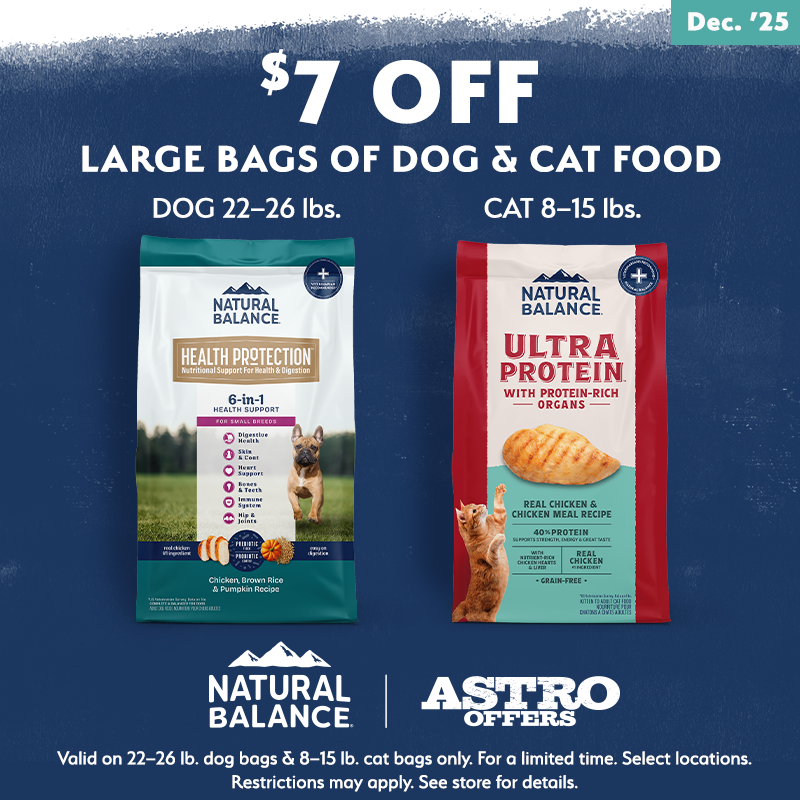 Natural Balance | $7.00 OFF Large Bags of Dry Dog & Cat Food