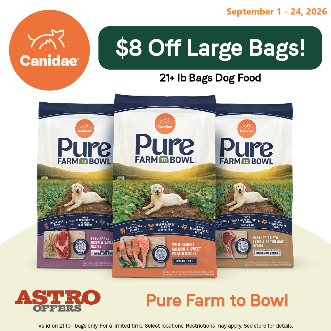 Nutrient-rich recipes featuring premium proteins and farm-grown veggies, balanced for whole body health. Canidae is a World of Goodness for your pet and the planet