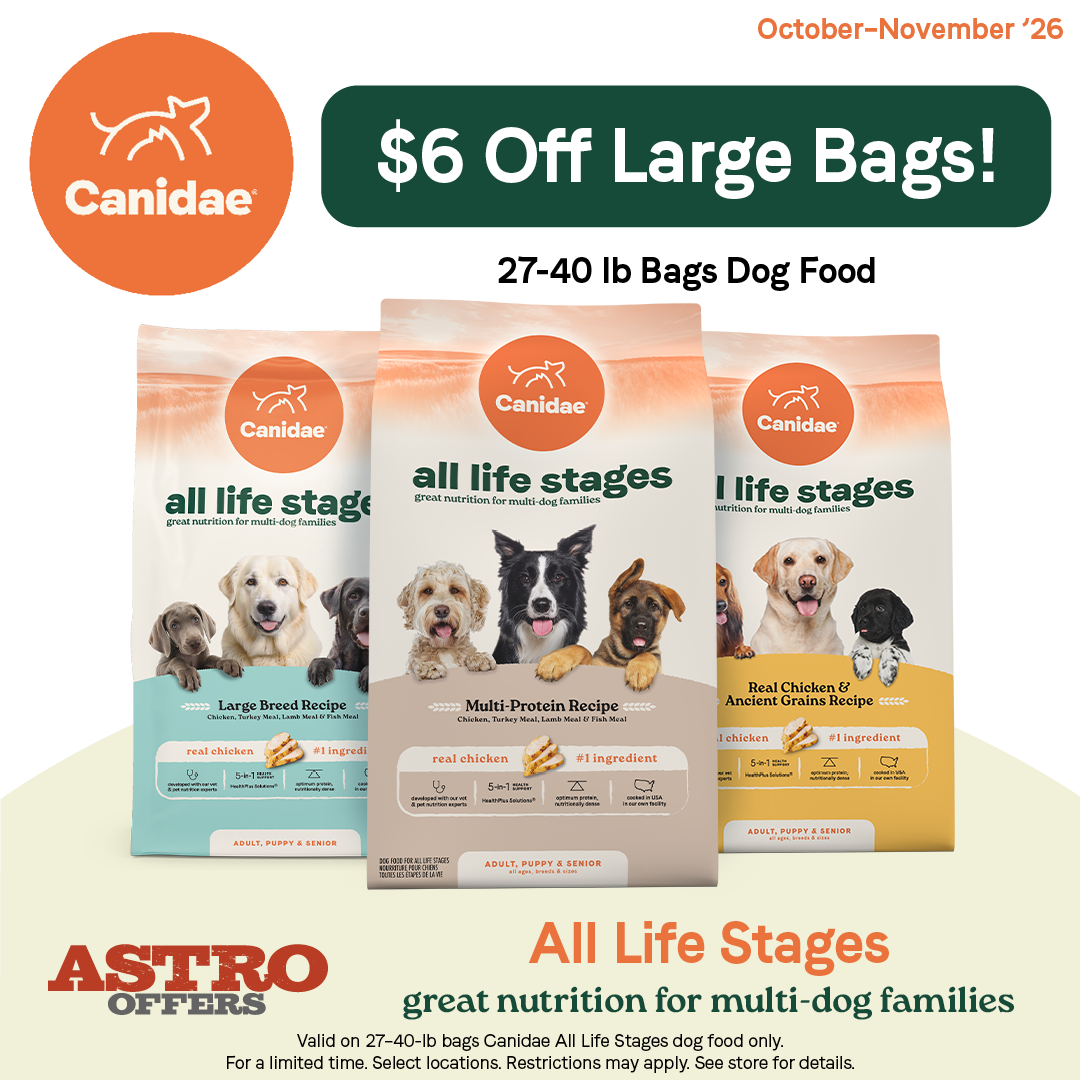 Nutrient-rich recipes featuring premium proteins and farm-grown veggies, balanced for whole body health. Canidae is a World of Goodness for your pet and the planet.