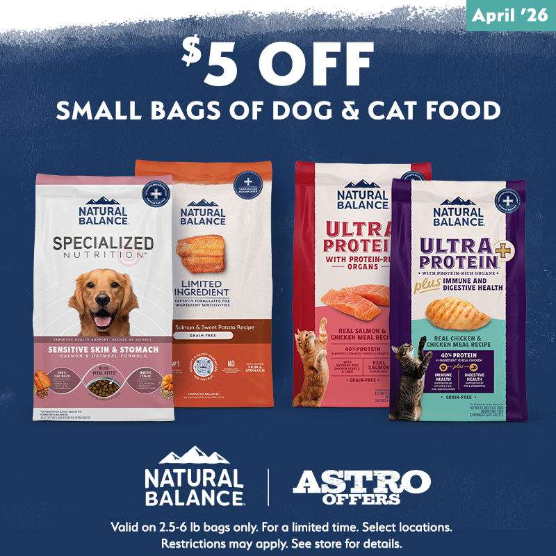 Natural Balance has a variety of recipes that provide your dog & cat with complete & balanced nutrition that supports whole body health & digestive wellness.