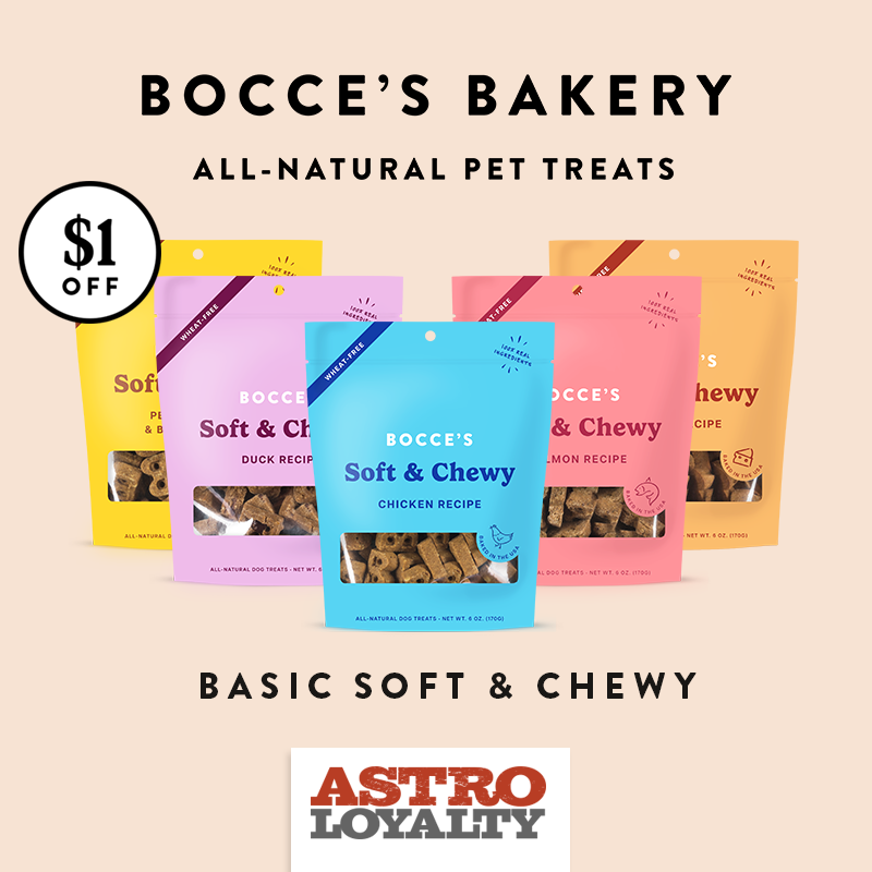 We've made a softer cookie with limited ingredients and all-natural preservatives. Perfect for pups looking for a chewier bite.Wheat-Free,100% Real Ingredients, Baked in the USA.