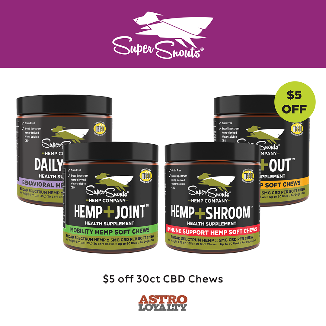 Our functional, water-soluble, cold processed CBD soft chews are 
guaranteed to work, or your money back! Cards must be completed at the same local pet store or within the same independent pet chain.
