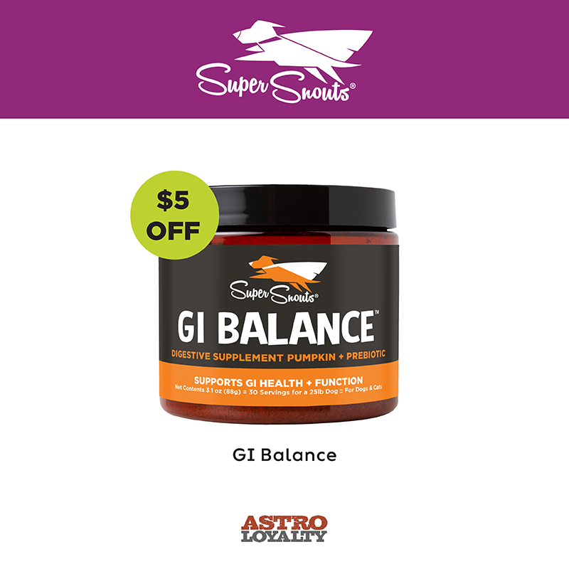 GI Balance Benefits may aid with occasional gastric distress
Supports upset & nervous tummies due to dietary or environmental changes
Helps to maintain stool consistency & promotes healthy anal glands