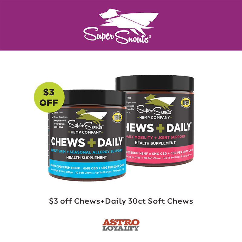 Our Chews+Daily line contains 4mg of CBD and 2mg of CBG for added support to help ease discomfort and help support overall health. 