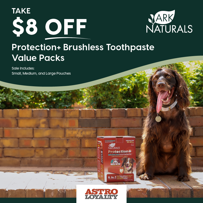 Protection+ 5-in-1 dental chews have all the same benefits as our original Protection+, plus astaxanthin to increase protective antibodies in the saliva and form a protective barrier on teeth.
