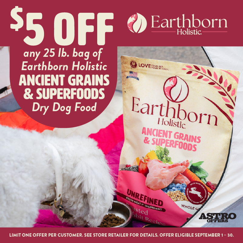 Earthborn Holistic | $5.00 OFF 25lb Unrefined Ancient Grains & Superfoods