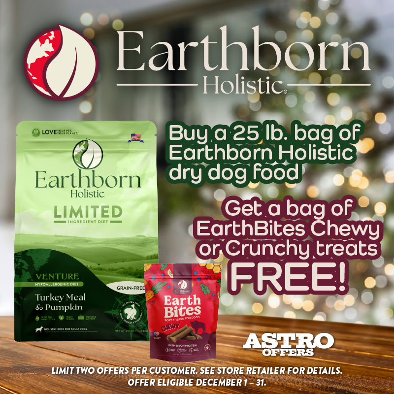 Earthborn Holistic | Buy a 25lb Bag, Get a Chewy or Crunchy Treat FREE!