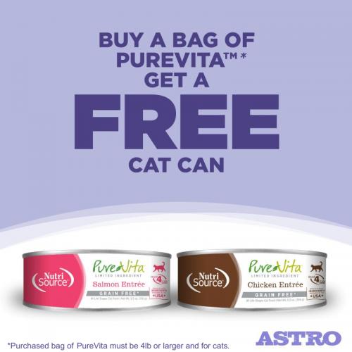 PureVita | Buy Cat Kibble, Get 1 Cat Can FREE!