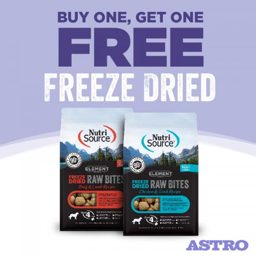 NutriSource Elements | Buy 1, Get 1 FREE on Freeze Dried