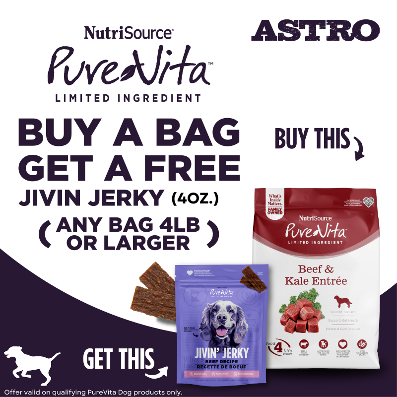 PureVita boasts nutrient-driven, solution-focused diets making it a great choice for animals with food sensitivities, sensitive stomachs and/or allergies. 
Pure Ingredients. Purposeful Results.
