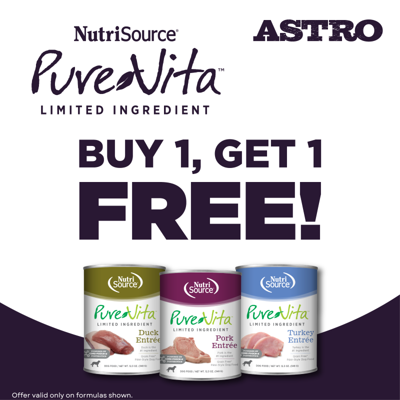 PureVita boasts nutrient-driven, solution-focused diets making it a great choice for animals with food sensitivities, sensitive stomachs and/or allergies. Pure Ingredients. Purposeful Results.