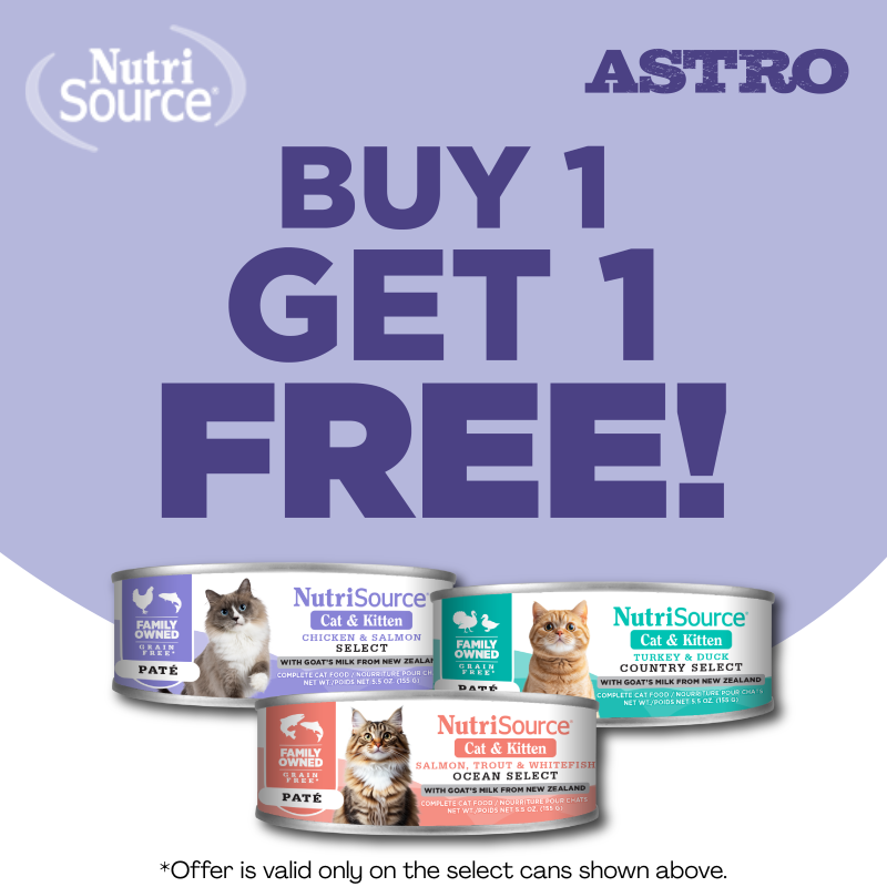 NutriSource | Buy 1, Get 1 FREE on Select Grain Free Cat Cans