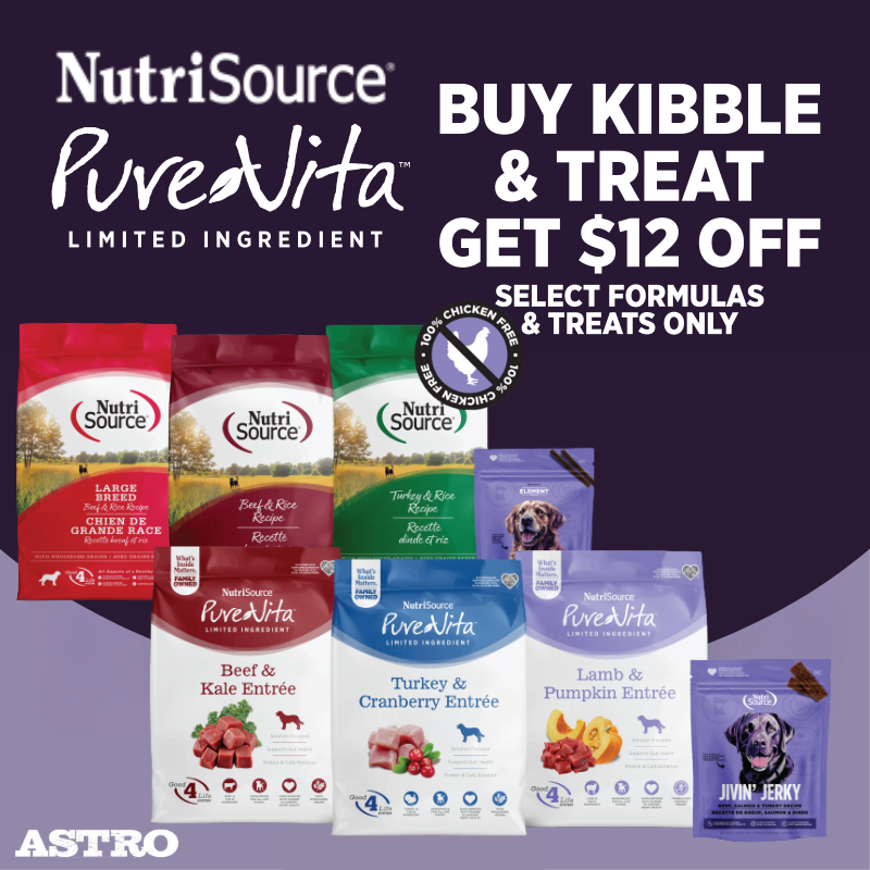 NutriSource & PureVita | Buy Select Dog Kibble & Treats, Get $12.00 OFF