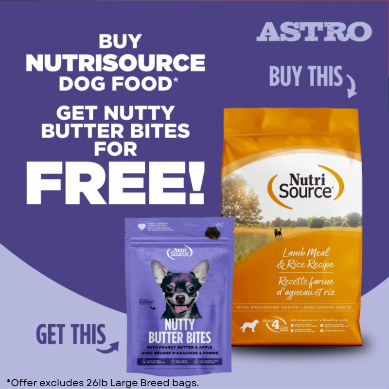 NutriSource | FREE Nutty Butter Treat with Qualifying Dog Kibble Purchase!