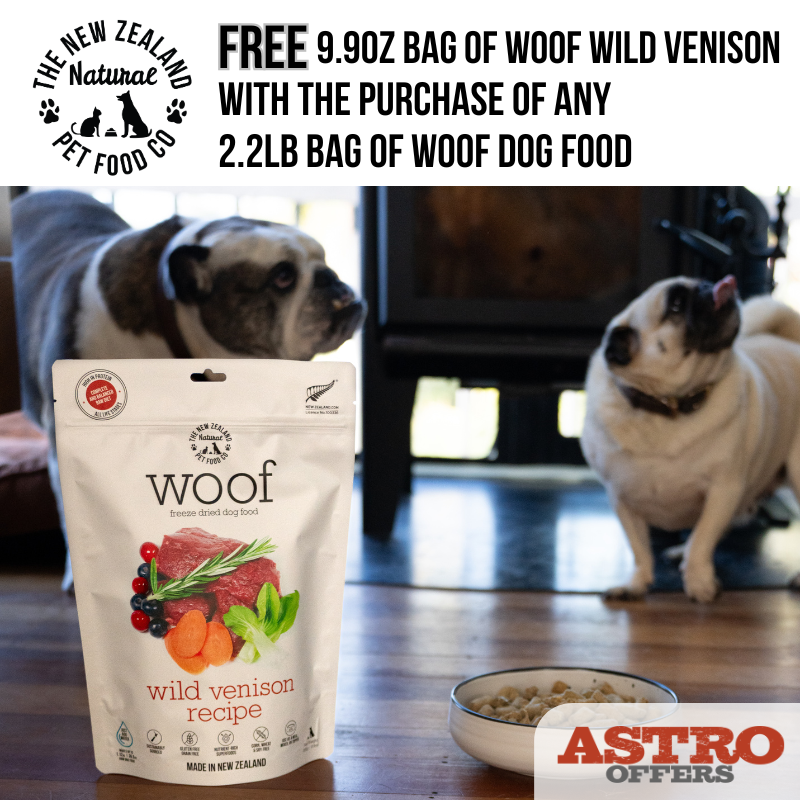 NZ Natural Pet Food Co | FREE 9.9oz Woof Wild Vension with 2.2lb Woof Purchase