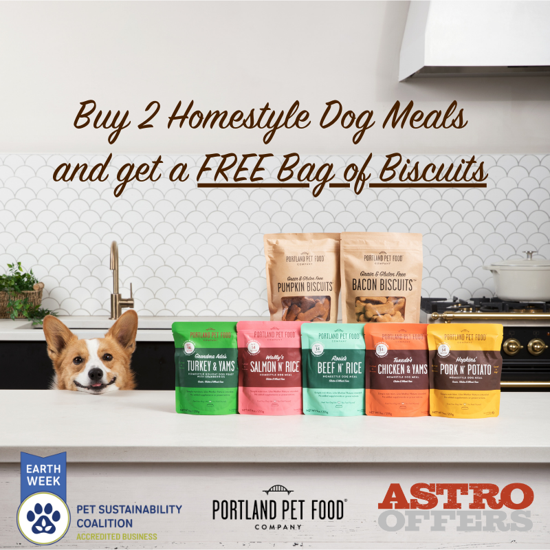 Portland Pet Food | Earth Week - PSC | FREE Biscuits with Purchase of 2 Homestyle Dog Meals