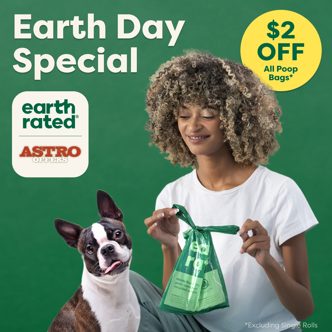 Come help us celebrate Earth Day all month long with great deals on our durable, leak proof poop bags made with 65% certified Post Consumer Recycled Plastic!