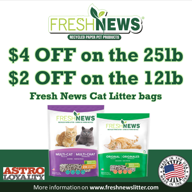 Fresh News | Dollars OFF 12lb and 25lb Cat Litter 
