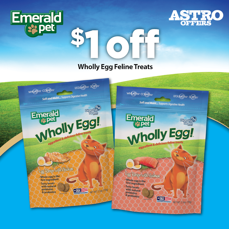 Emerald Pet | $1.00 OFF Feline Wholly Egg! Treats