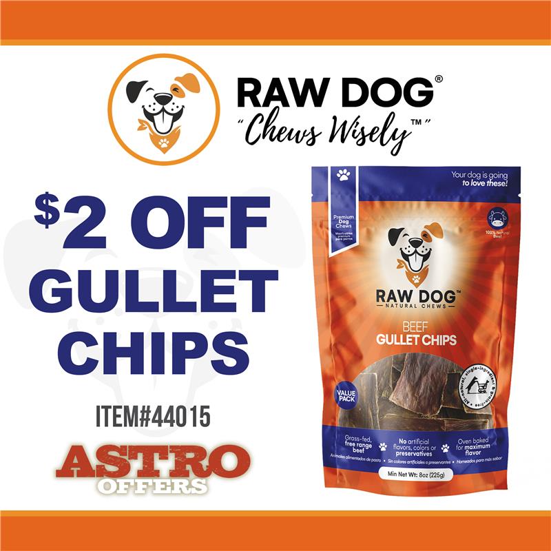 Raw Dog | $2.00 OFF Beef Gullet Chips