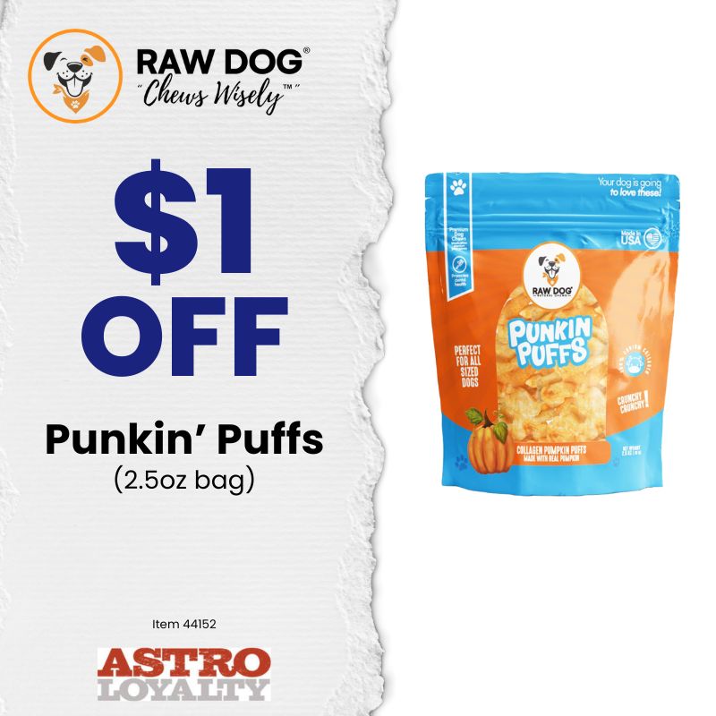 Long lasting and made in the USA! Punkin Puffs are a crunchy, healthy treats that are easy to digest with a guarantee your dog will love them!