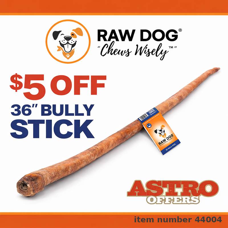 Our single ingredient low odor bully sticks are healthy and tasty. Your dog is gonna love these!