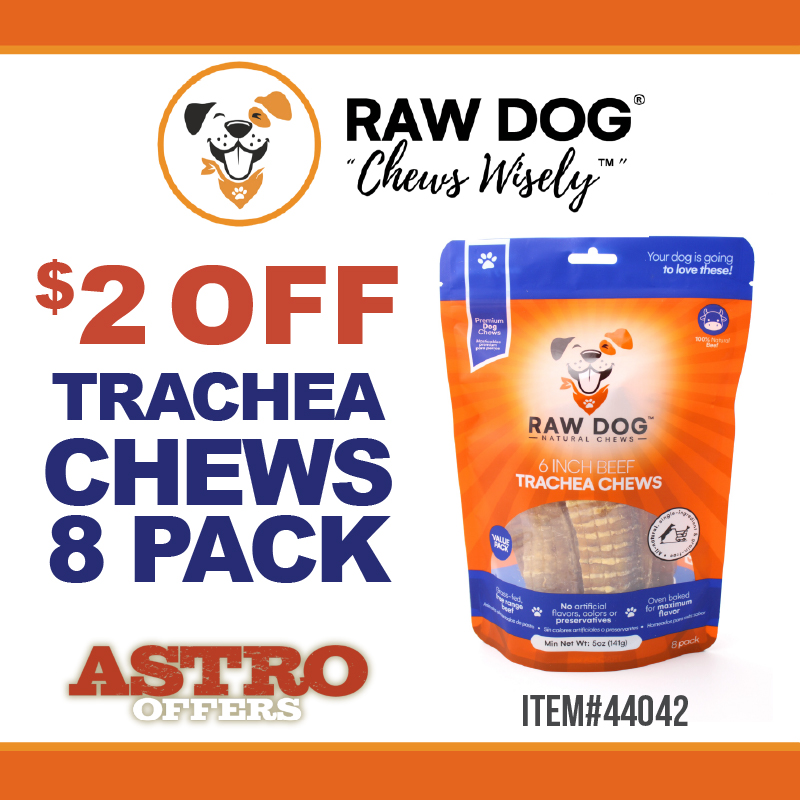 Raw Dog | $2.00 OFF 6pk Trachea Chews