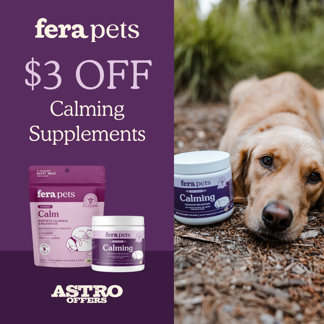 Fera Pets Calming products help ease stress and support relaxed behavior with gentle, science-backed ingredients so pets stay calm, balanced, and comfortable every day.