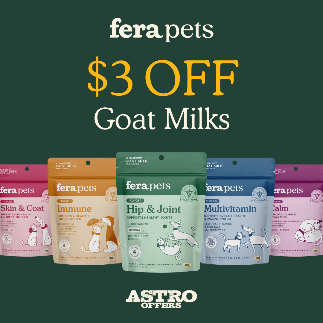 Fera Pets Goat Milk Toppers delicious, nutrient-rich blend designed to support whole-body wellness from the inside out. Made from premium, human-grade goat milk.