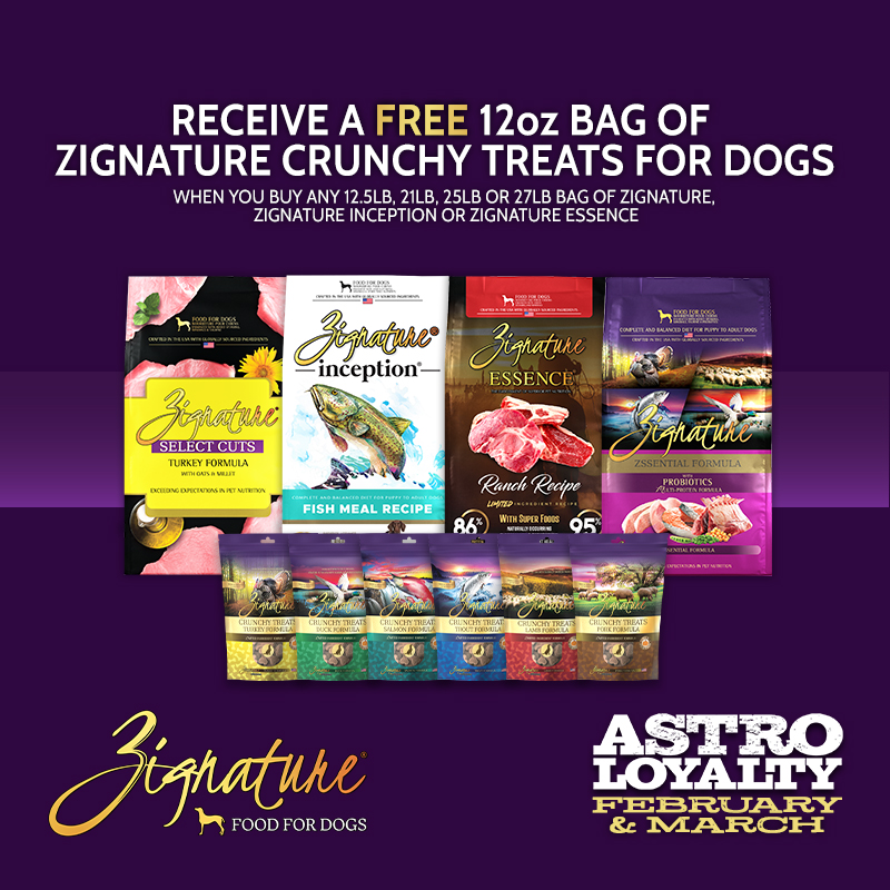 All Zignature formulas follow a meat-first philosophy that is both palatable and nutritious. With a wide menu to choose from, we're confident that your dog will find their forever food. 
