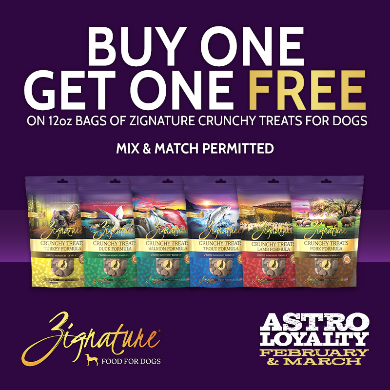 All Zignature formulas follow a meat-first philosophy that is both palatable and nutritious. With a wide menu to choose from, we're confident that your dog will find their forever food. 