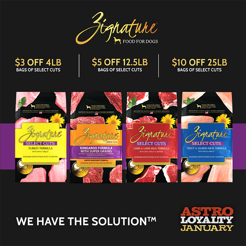 Zignature | Dollars OFF Select Cuts Dry Dog Food