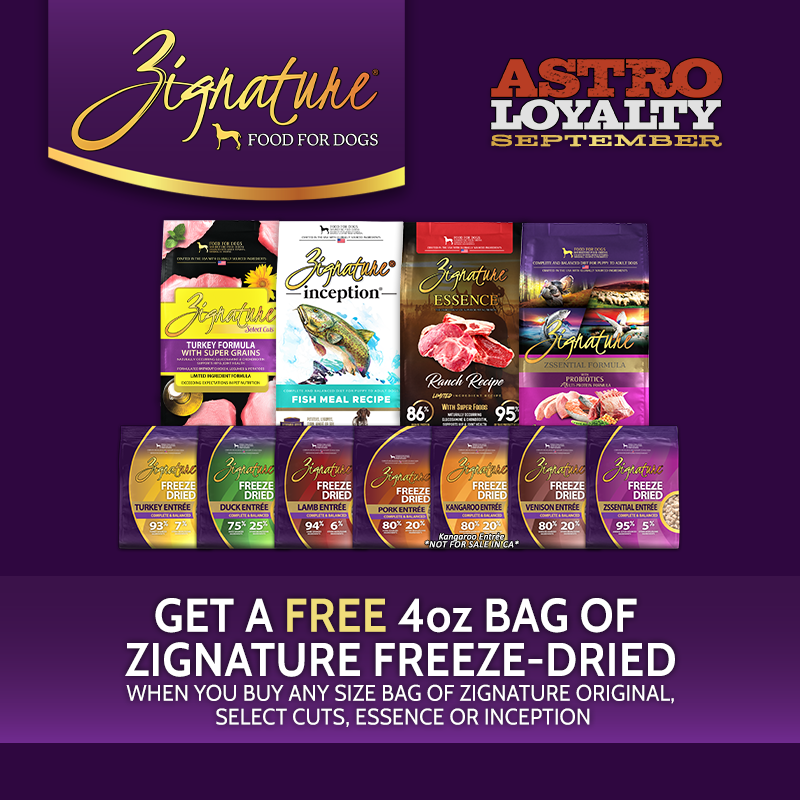 All Zignature formulas follow a meat-first philosophy that is both palatable and nutritious. With a wide menu to choose from, we're confident that your dog will find their forever food