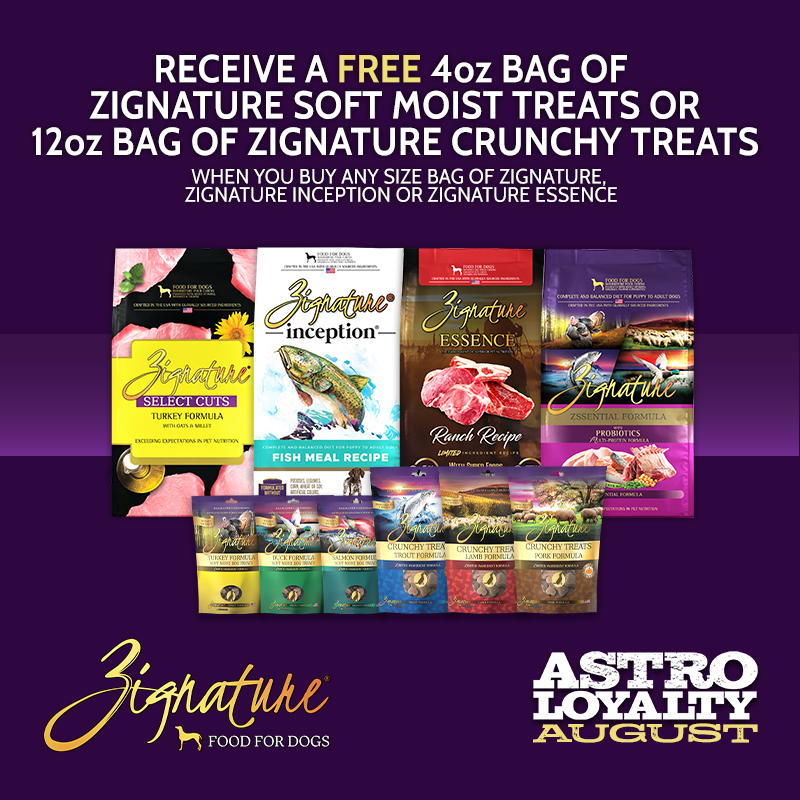 All Zignature formulas follow a meat-first philosophy that is both palatable and nutritious. With a wide menu to choose from, we're confident that your dog will find their forever food