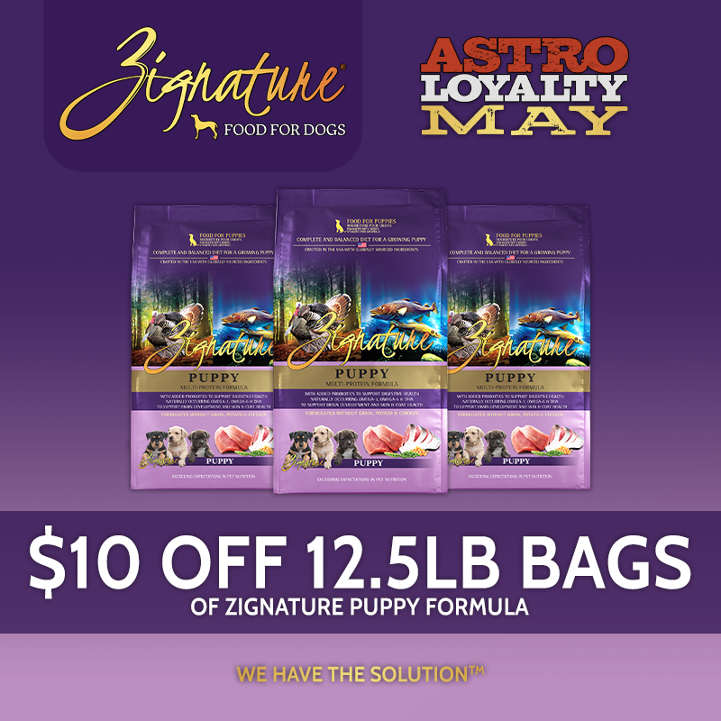 All Zignature formulas follow a meat-first philosophy that is both palatable and nutritious. With a wide menu to choose from, we're confident that your dog will find their forever food.
