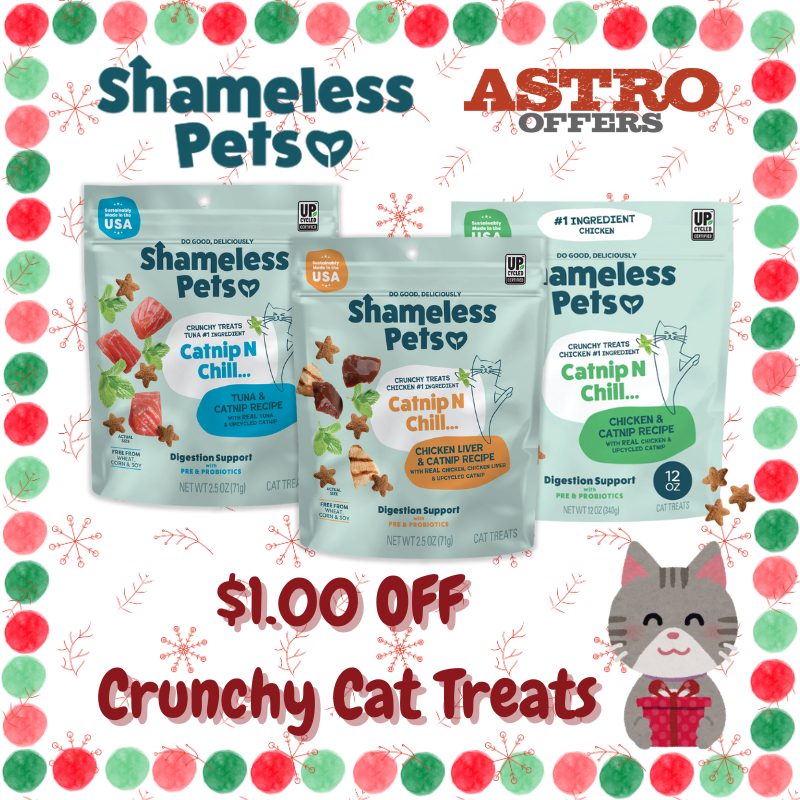 Shameless Pets | $1.00 OFF Crunchy Cat Treats