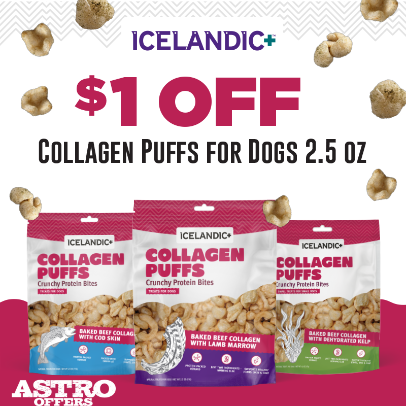 Icelandic+ | $1.00 OFF 2.5oz Collagen Puffs