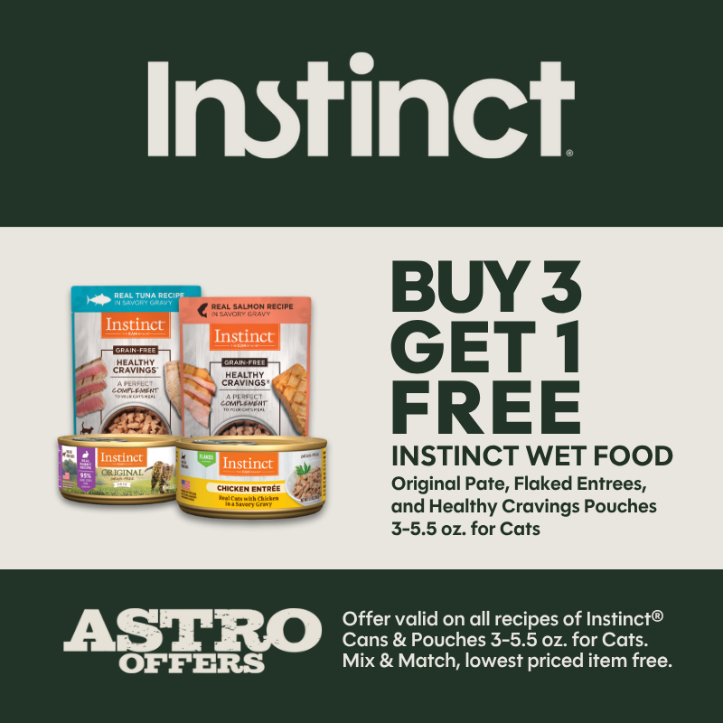 Instinct | Buy 3, Get 1 FREE on 3oz & 5.5oz Cat Cans & Pouches