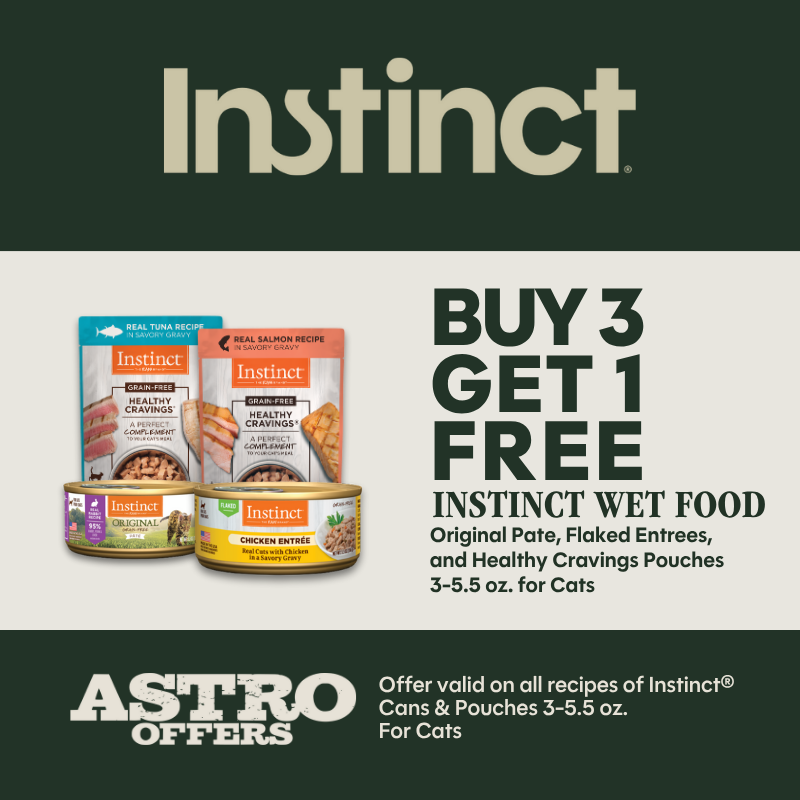 Instinct | Buy 3, Get 1 FREE on 3oz & 5.5oz Cat Cans & Pouches