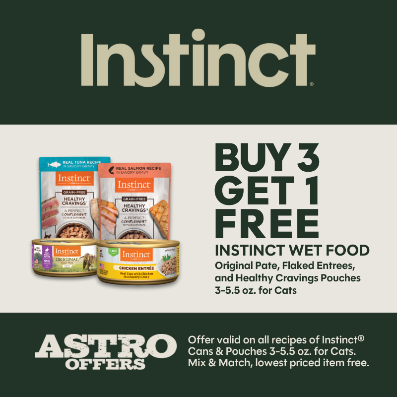 Instinct | Buy 3, Get 1 FREE on 3oz & 5.5oz Cat Cans & Pouches