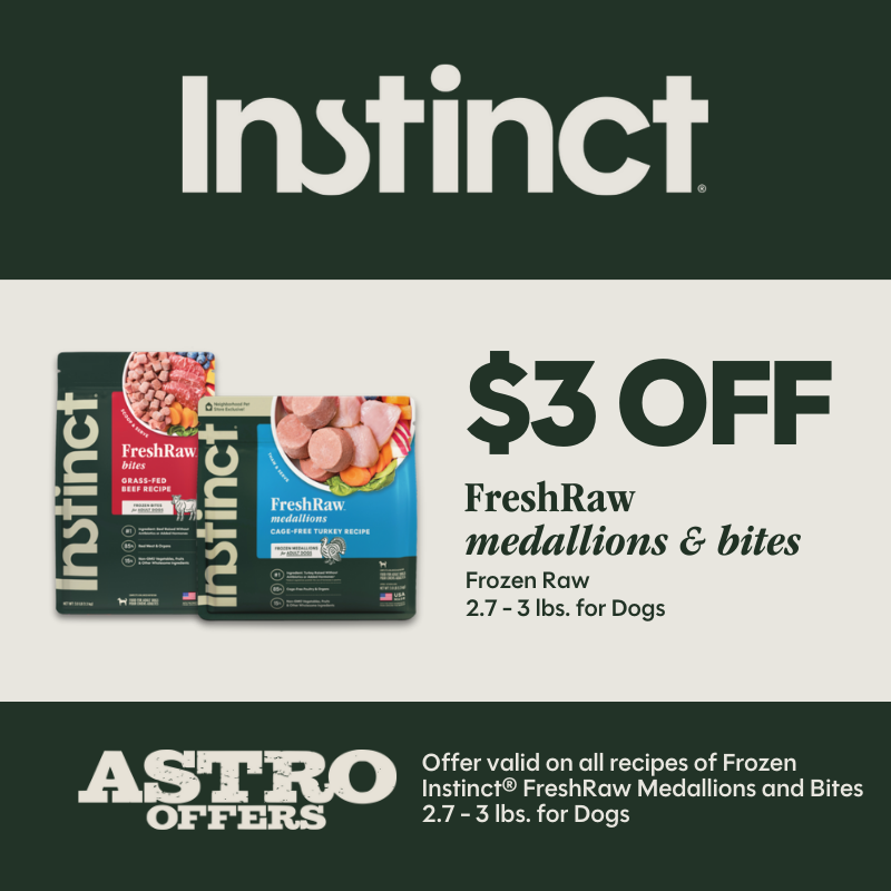 Instinct | $3.00 OFF 2.7-3lb FreshRaw Medallions and Bites for Dogs