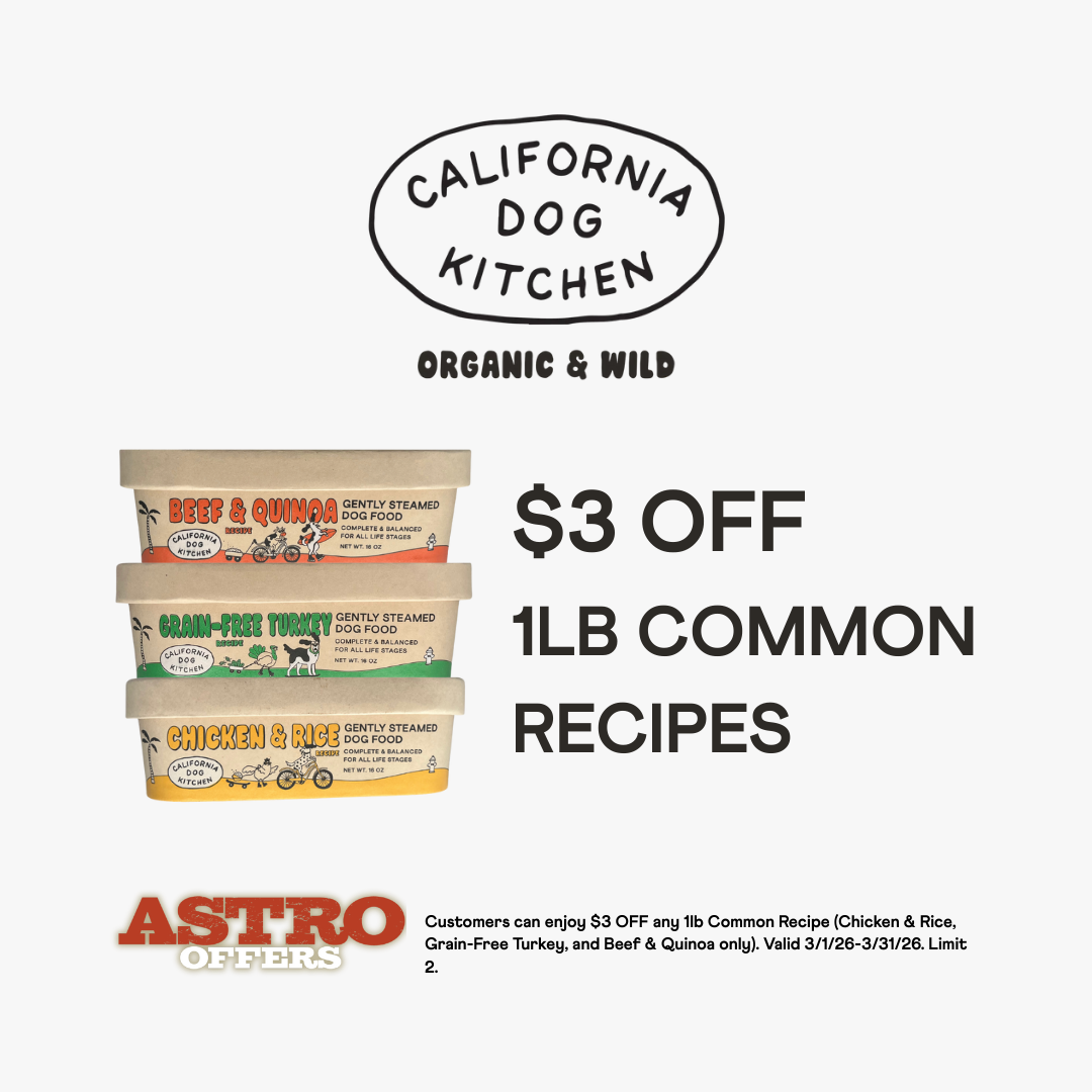 California Dog Kitchen | $3.00 OFF Select 1lb Common Recipes