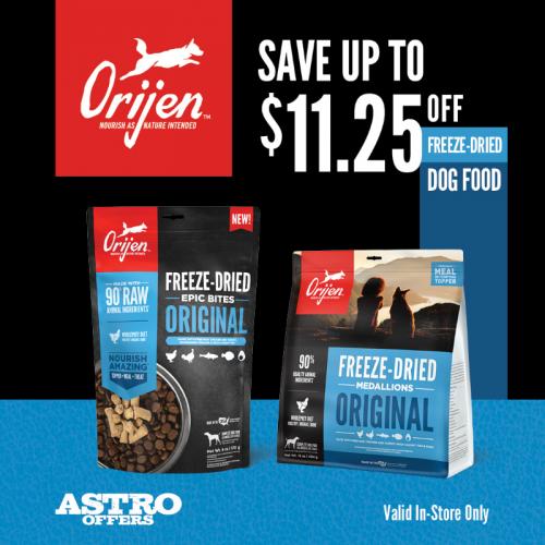 ORIJEN | Dollars OFF ORIJEN Freeze Dried Dog Food