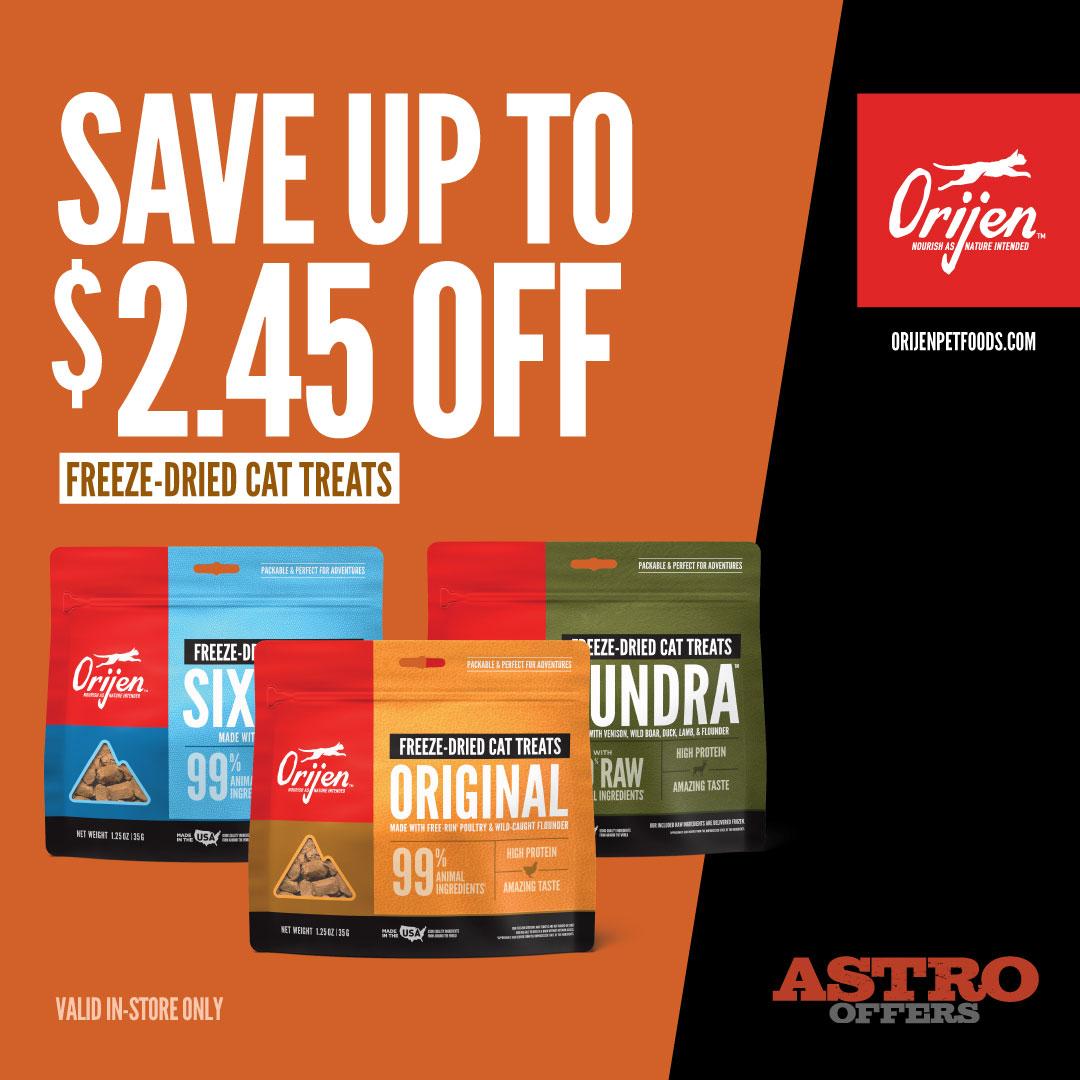 ORIJEN | Dollars OFF ORIJEN Freeze Dried Cat Treats