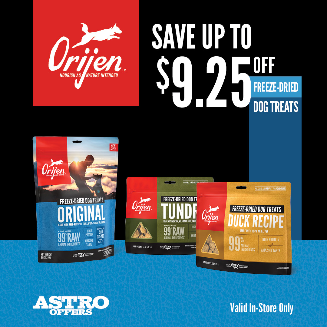 ORIJEN Freeze Dried Treats are crafted with the same quality ingredients that make up our trusted foods, treats are as healthy as it is delicious.