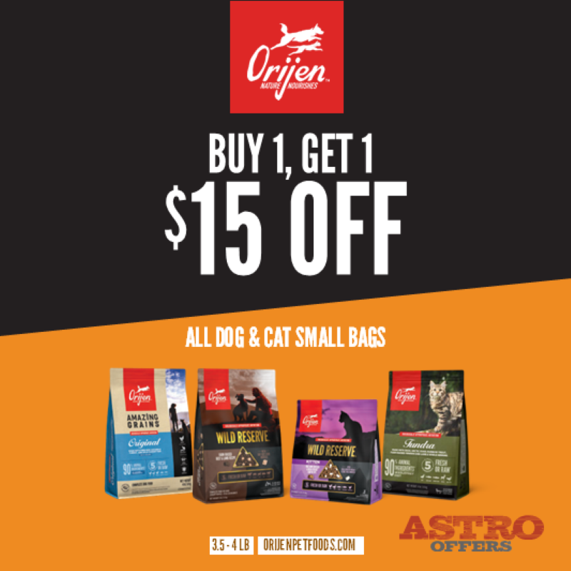 It's time to try ORIJEN! Our diets feature unmatched amounts of WholePrey animal ingredients, providing the protein-rich food your pet was born to eat.