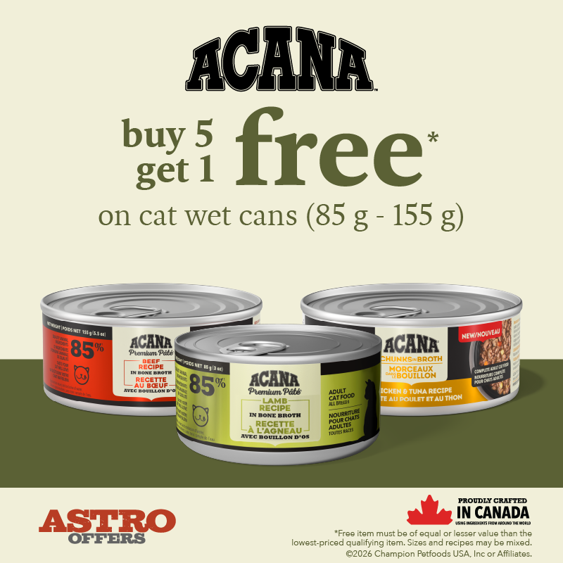 ACANA wet cat food contains animal ingredients, provides nutrition and key health benefits, and has a great taste/flavour cats will love!